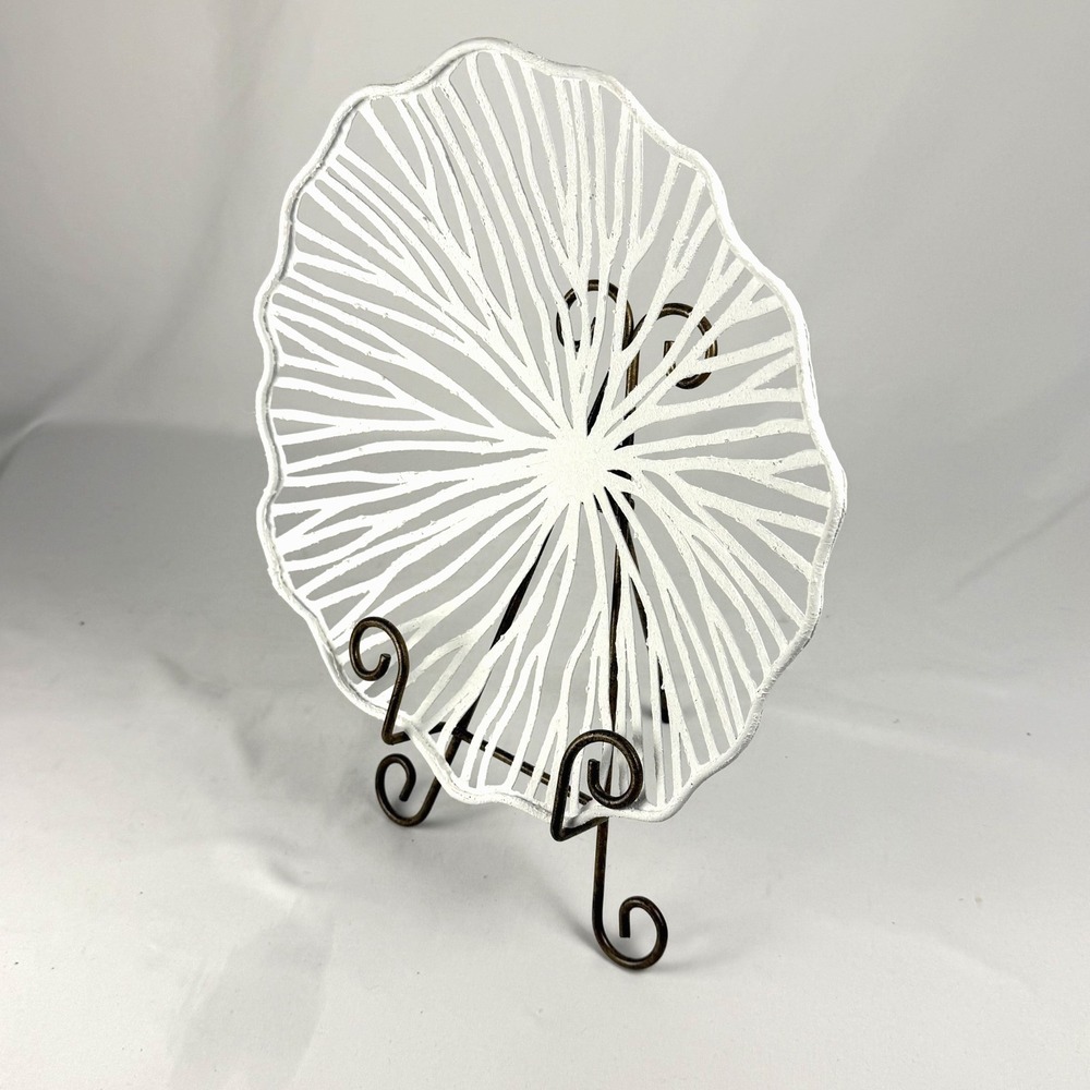 Beach Seashore decor Shell plate beach style home plate with stand
